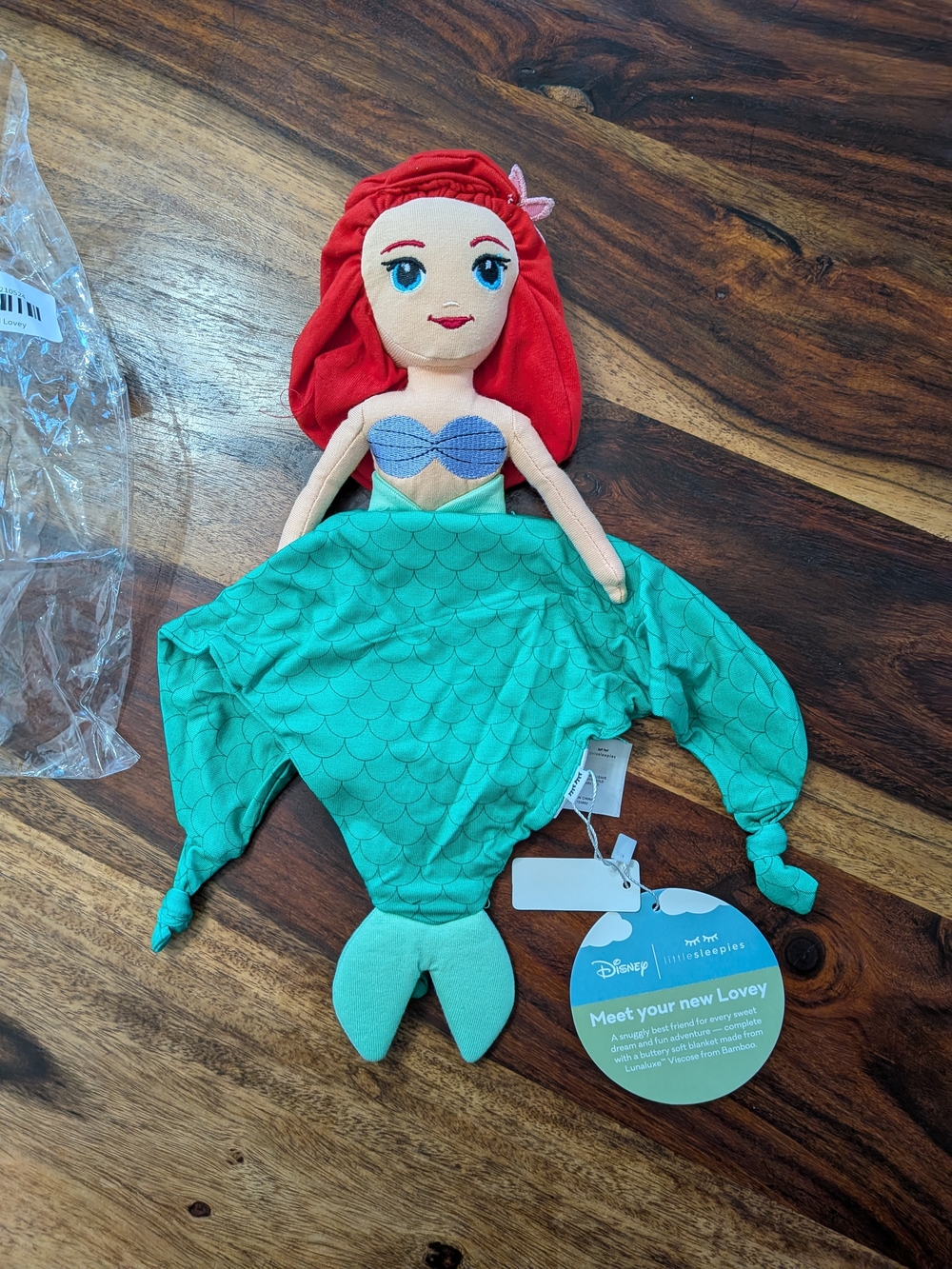 Little Sleepies Disney Ariel Plush Lovey